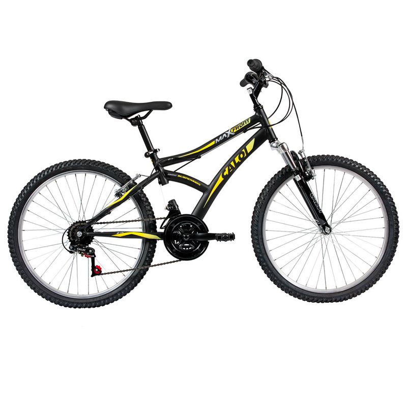 Bicicleta-ARO-24---Max-Front---Preta-e-Amarela---Caloi