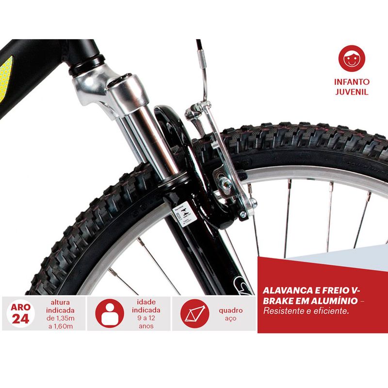 Bicicleta-ARO-24---Max-Front---Preta-e-Amarela---Caloi