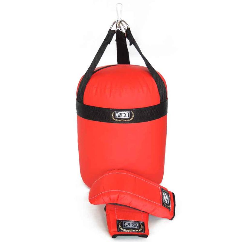Conjunto-de-Boxe---Junior---Saco-de-Pancada-60-Cm-e-Luvas-Bate-Soco---Punch