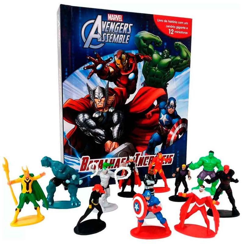 Livro---Disney---Marvel---Vingadores---Assemble---Batalhas-Incriveis---Melhoramentos