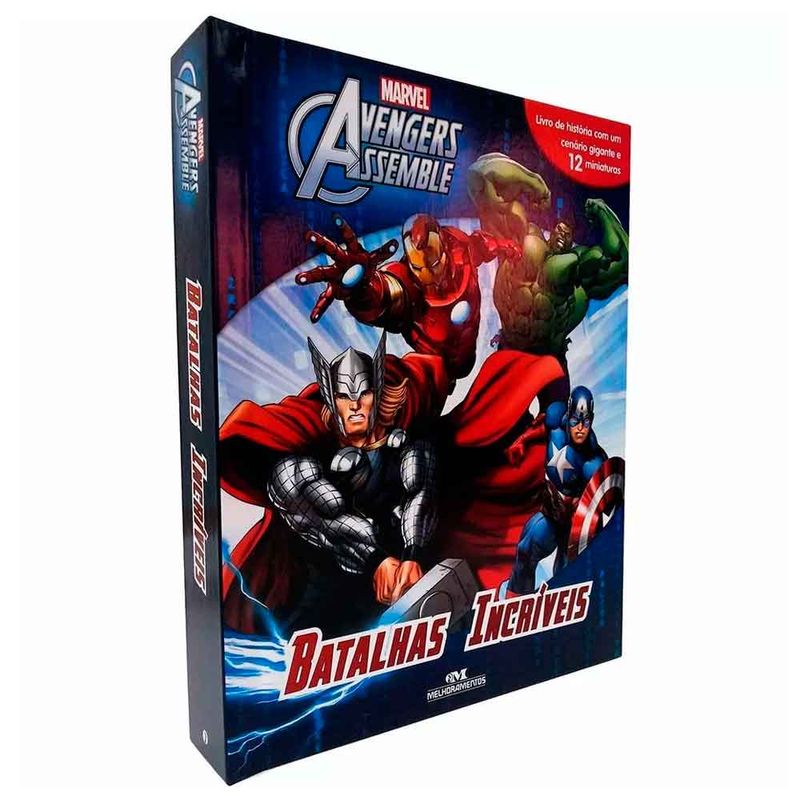 Livro---Disney---Marvel---Vingadores---Assemble---Batalhas-Incriveis---Melhoramentos