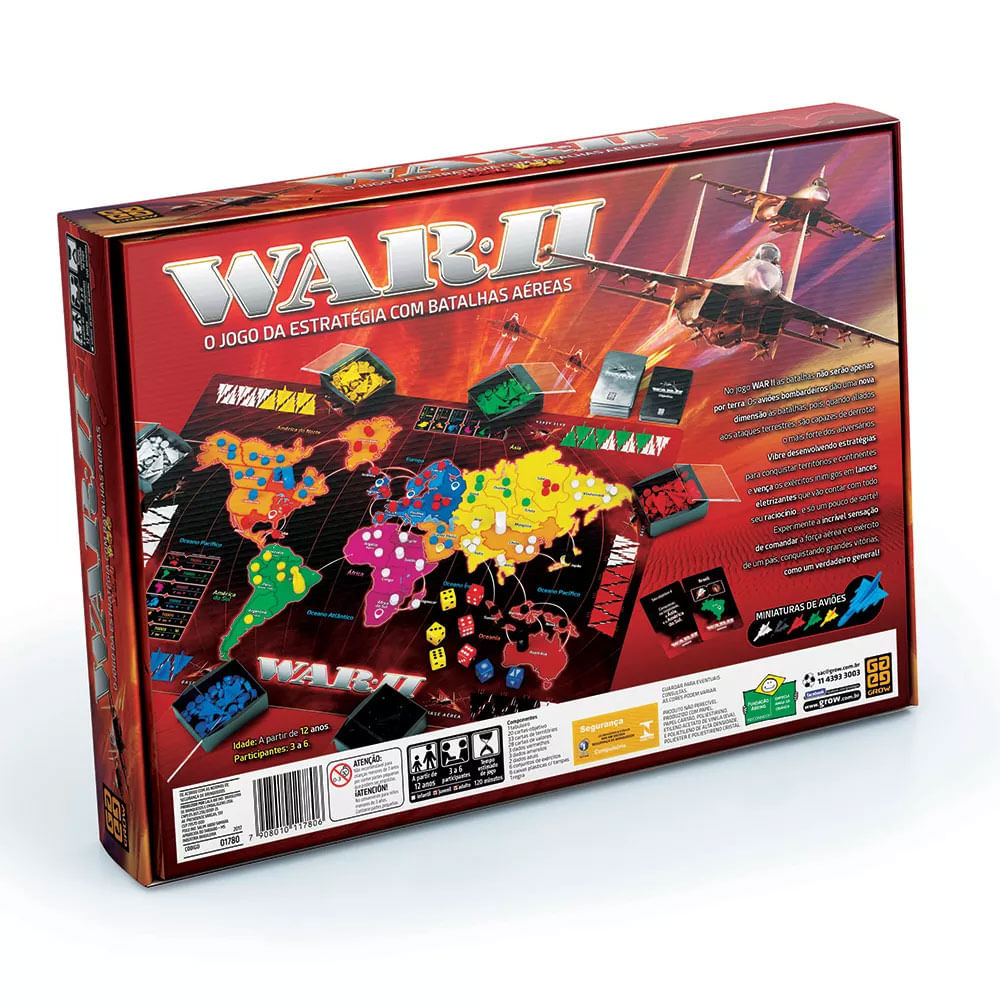 Jogo de Tabuleiro War Edição Especial Com Miniaturas Grow - Jogos