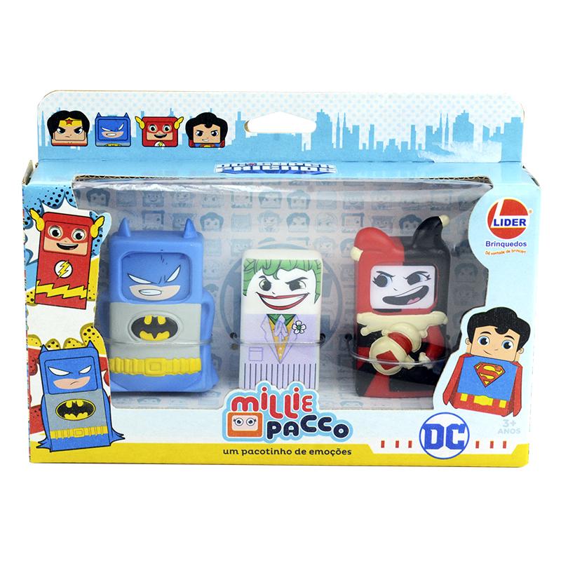 Conjunto Milliepacco - Super Friends - Batman - Coringa - Arlequina - Jogo  das Emoções - Líder