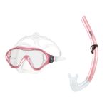 Conjunto-de-Mergulho---Mascara-e-Snorkel---Scuba---Rosa---Speedo