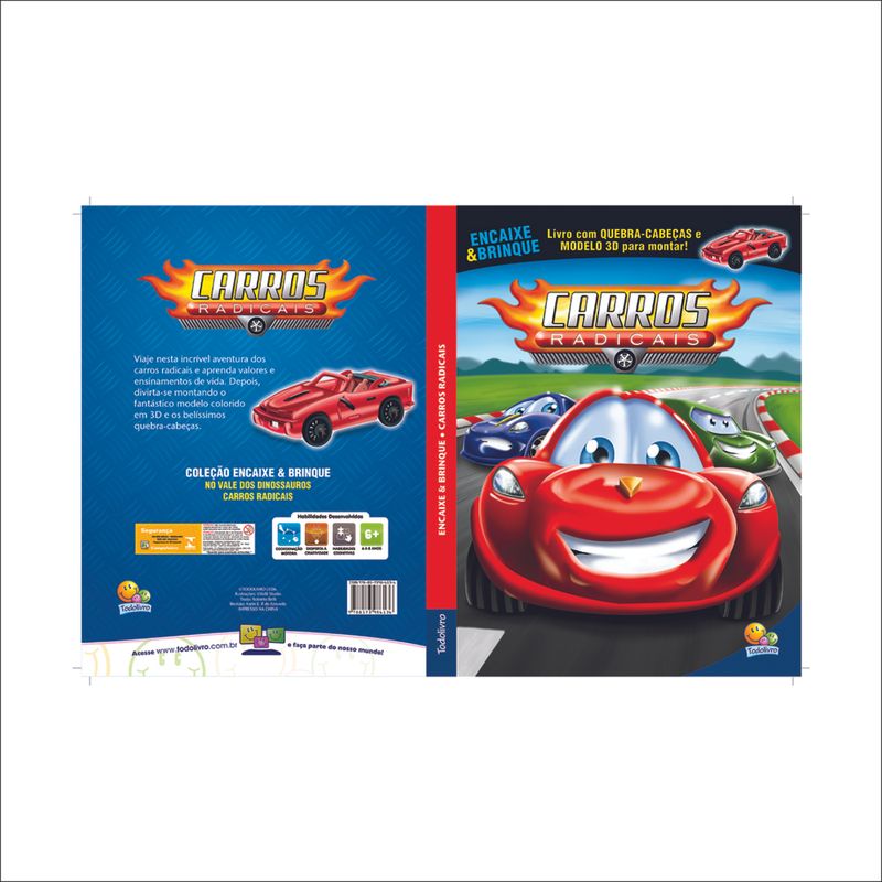 Livro-Infantil---Encaixe-e-Brinque---Carros-Radicais---Todo-Livro
