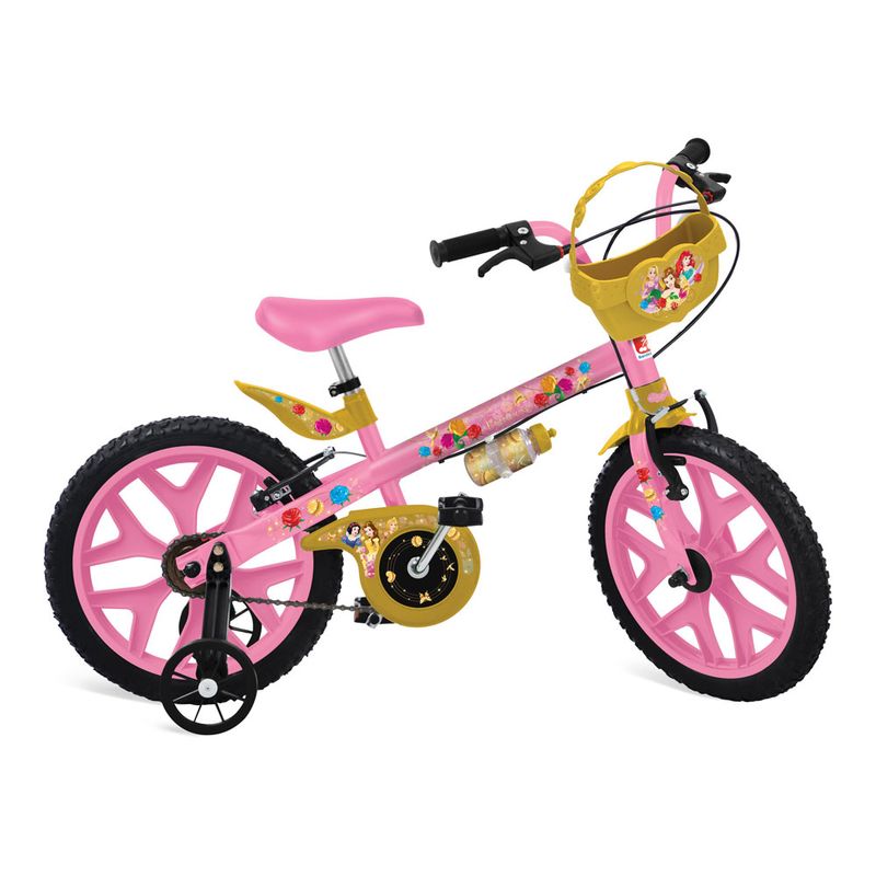 Bicicleta-ARO-16---Disney---Princesas---Bandeirante_Frente