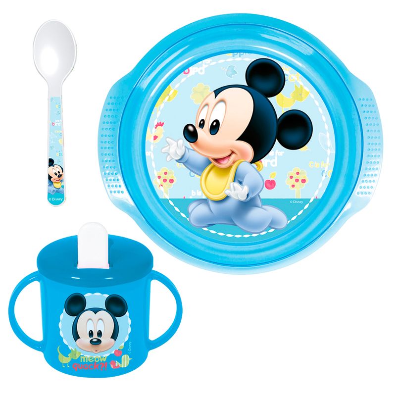 Conjunto-de-Alimentacao---3-Pecas---Disney---Mickey-Mouse---New-Toys