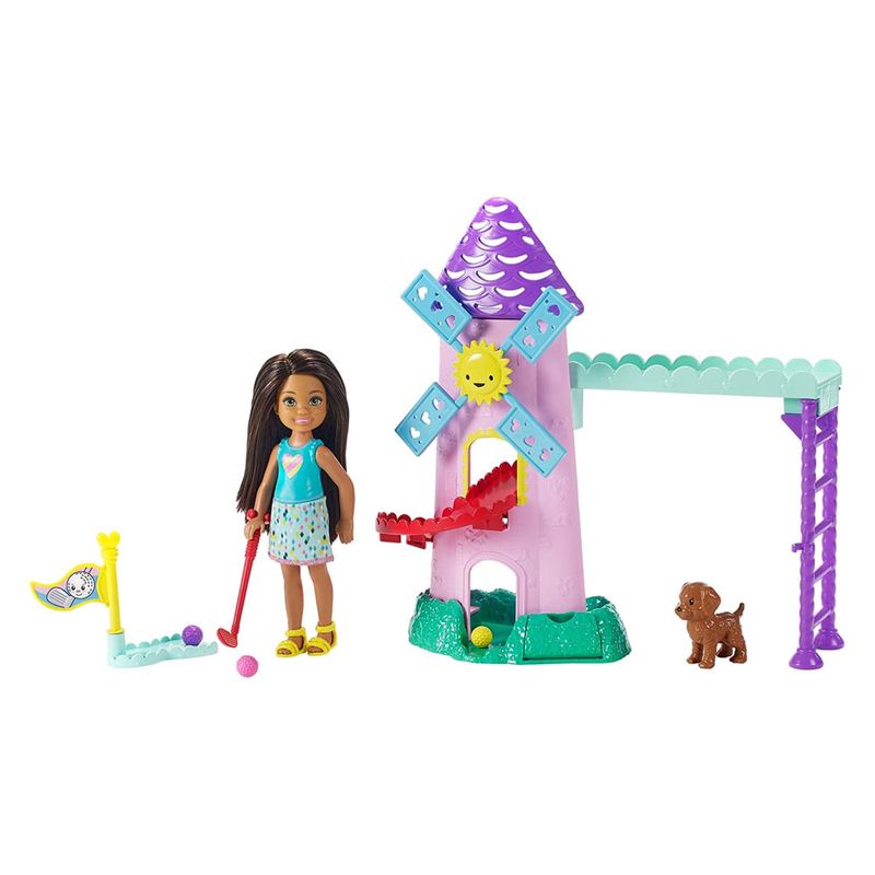 Boneca-Barbie---Conjuntos-da-Chelsea---Campo-de-Golf---Mattel