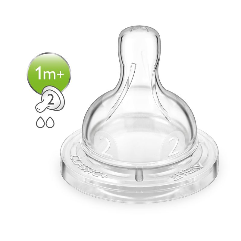 Bico-para-Mamadeira---Classic---N-2---2-Unidades---Philips-Avent