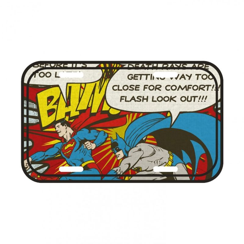 Placa-de-Parede-Metal---DC-Comics---Batman-e-Super-Homem---15x30x006---Metropole