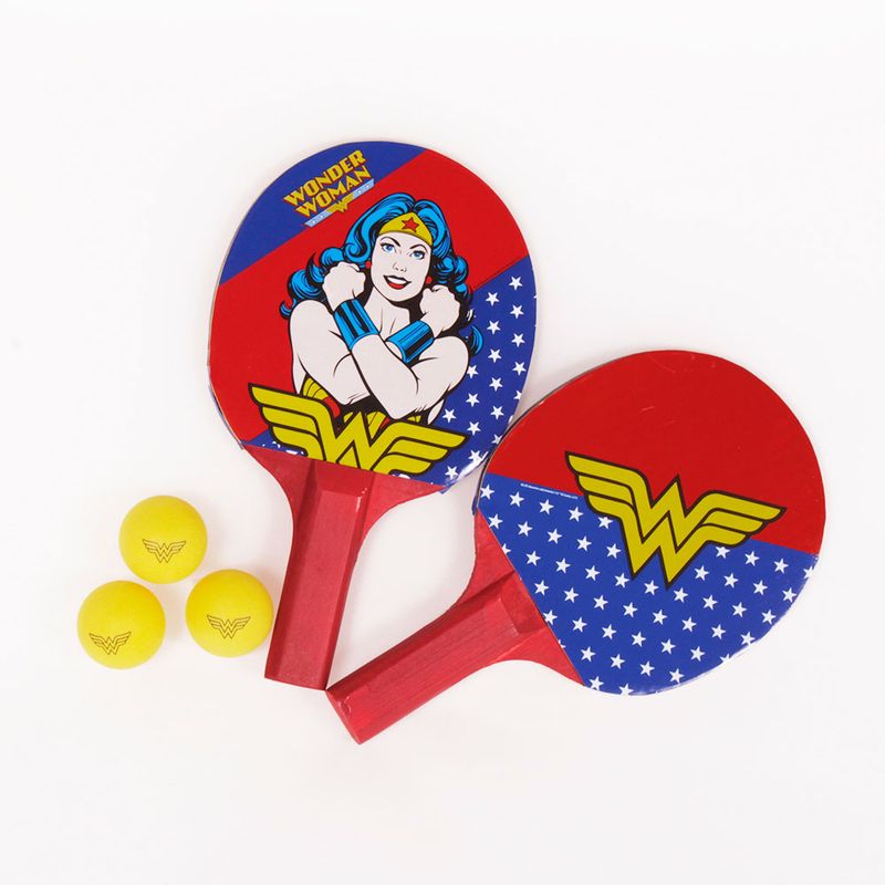 Par-de-Raquetes-de-Ping-Pong-e-Bolinha---DC-Comics---Mulher-Maravilha---Bel-Fix