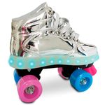 Patins-Classico---4-Rodas-com-LED---Prateado---Fun---Tam-37-38