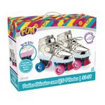 Patins-Classico---4-Rodas-com-LED---Prateado---Fun---Tam-37-38
