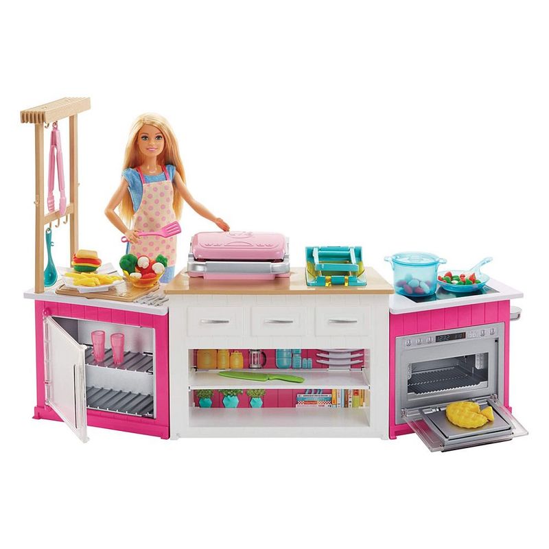 Playset-e-Boneca---Barbie---Cozinha-de-Luxo-da-Barbie---Mattel