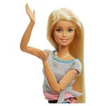 Boneca-Barbie---Feita-para-Mexer---Aula-de-Yoga---Blusa-Cinza-e-Rosa---Mattel