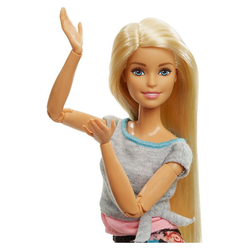 Boneca-Barbie---Feita-para-Mexer---Aula-de-Yoga---Blusa-Cinza-e-Rosa---Mattel