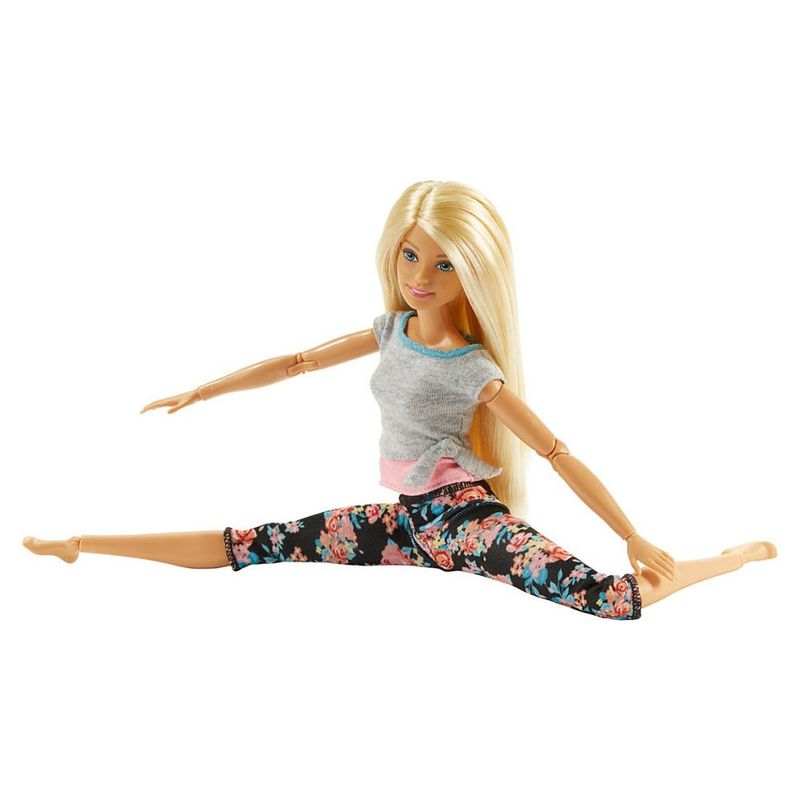 Boneca-Barbie---Feita-para-Mexer---Aula-de-Yoga---Blusa-Cinza-e-Rosa---Mattel
