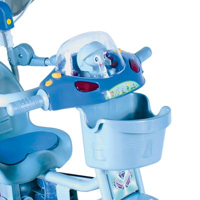 Triciclo Motinha Bel Brink 2 em 1 com Capota e Pedal para Passeio Azul - Ri  Happy