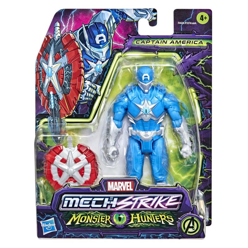 Boneco-Articulado---Marvel---Mech-Strike---Capitao-America---Monster-Hunters---15cm---Hasbro-1