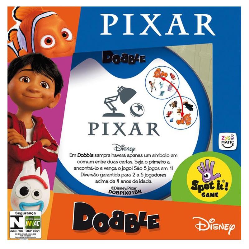 Jogo de Cartas - Dobble - Disney - Pixar - 2 a 5 Jogadores - Galápagos