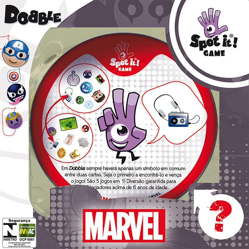 Jogo de Cartas - Dobble - Marvel - 2 a 5 Jogadores - Galápagos