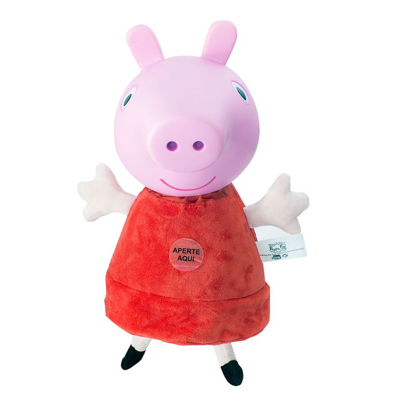 Pelucia-com-Sons---30-Cm-com-Cabeca-de-Vinil---Peppa-Pig---Peppa---Estrela