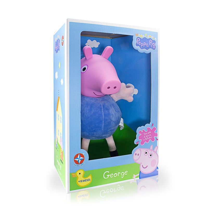 Pelucia-30-Cm-com-Cabeca-de-Vinil---Peppa-Pig---George-com-Roupa-Azul---Estrela