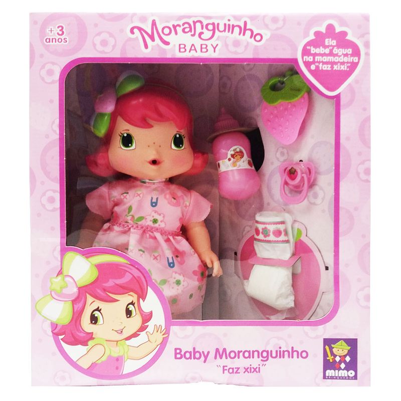 Boneca-Moranguinho-de-Vinil-com-Acessorios---Vestido-Rosa