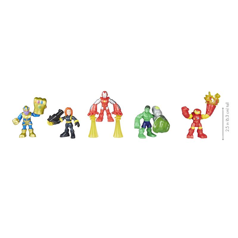 Conjunto-de-Mini-Figuras---Playskool-Heroes---Marvel-Super-Heroes---Esquadrao-Poderoso---Hasbro