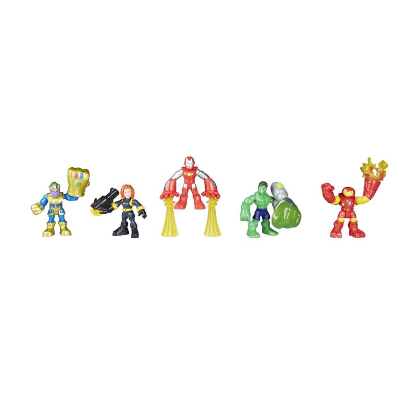 Conjunto-de-Mini-Figuras---Playskool-Heroes---Marvel-Super-Heroes---Esquadrao-Poderoso---Hasbro