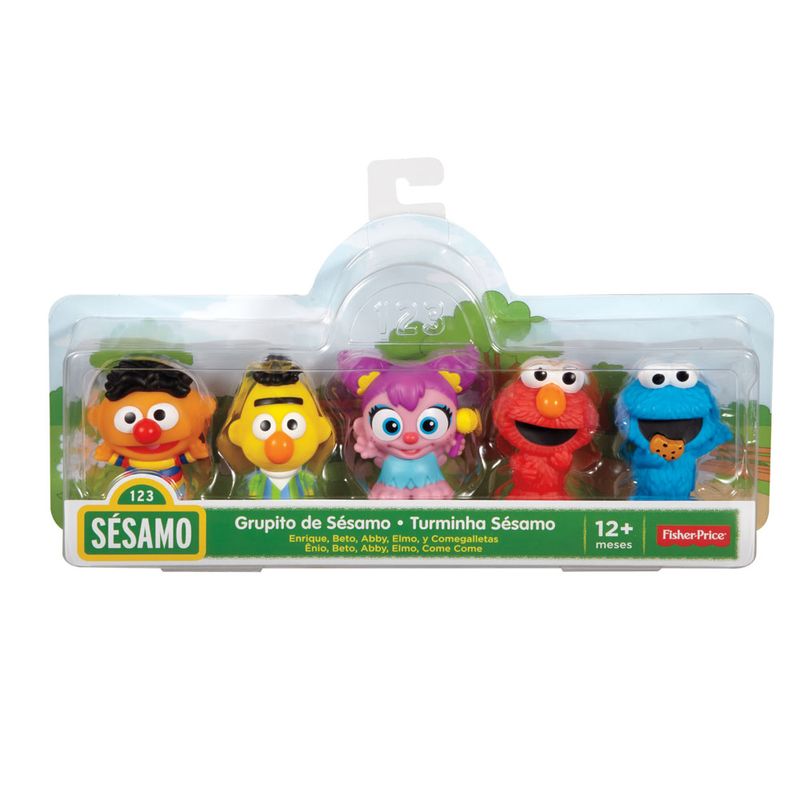 Conjunto-de-Mini-Figuras---Vila-Sesamo---Elmo-Abby-Beto-Enrique-e-o-Monstro-da-Bolacha---Mattel