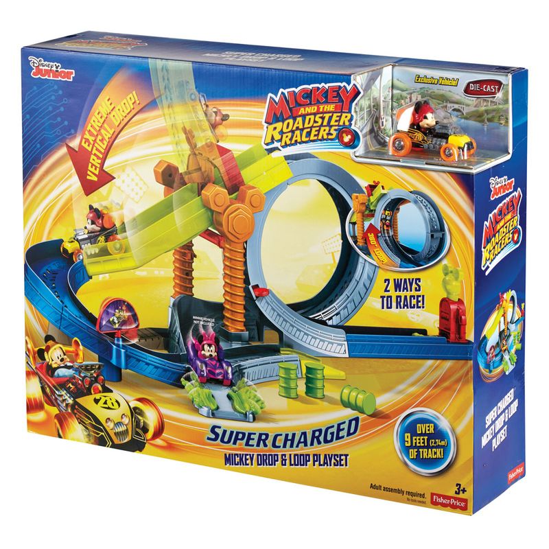 Pista-e-Veiculo---Disney---Mickey-Mouse---Conjunto-Super-Looping---Mattel