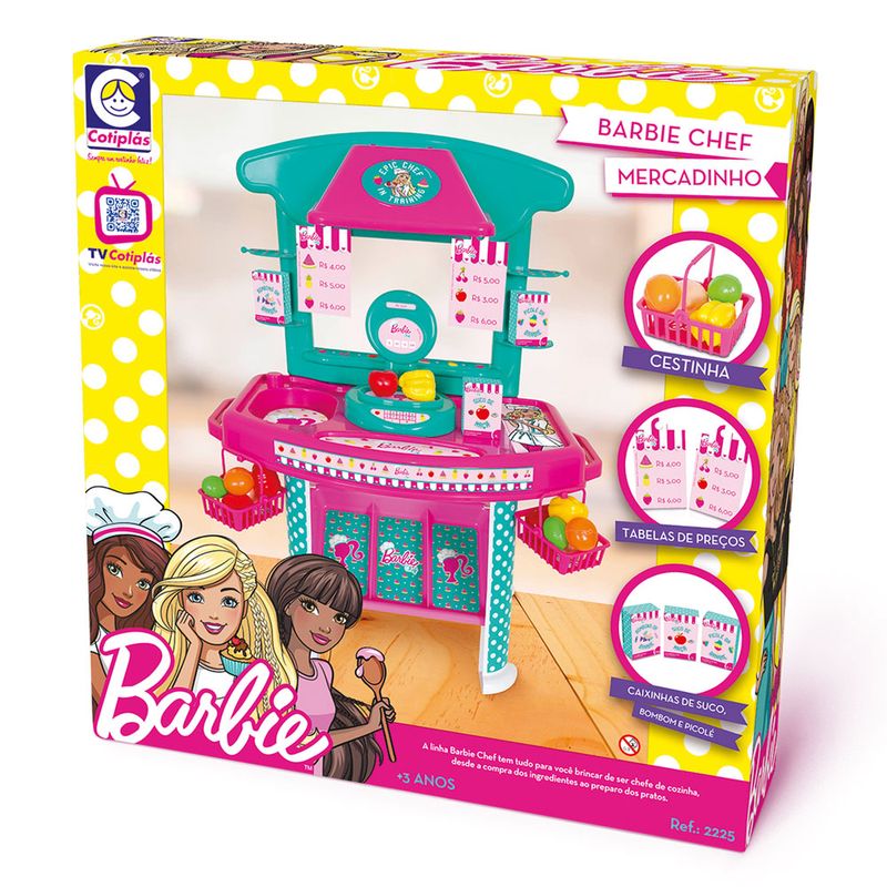 Barbie padaria chef boneca está pronto para assar com um conjunto de jogos  de forno e acessórios de comida que realmente subir! Um som de forno, ação  - Carrefour