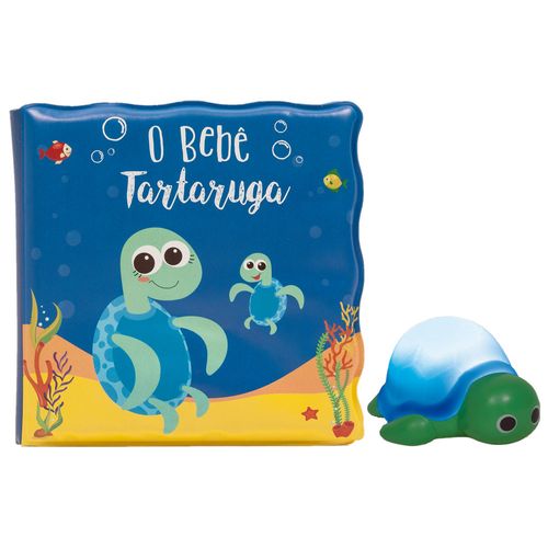 Livro de Banho e Mini Figura - O Bebê Tartaruguinha - Buba