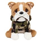 Pelucia---22-Cm---Cachorrinho---Bulldog-Sentado---Militar---Buba