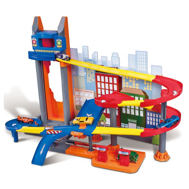 Playset-e-Pista-de-Percurso---Fresh-Metal---Elevator---Maisto
