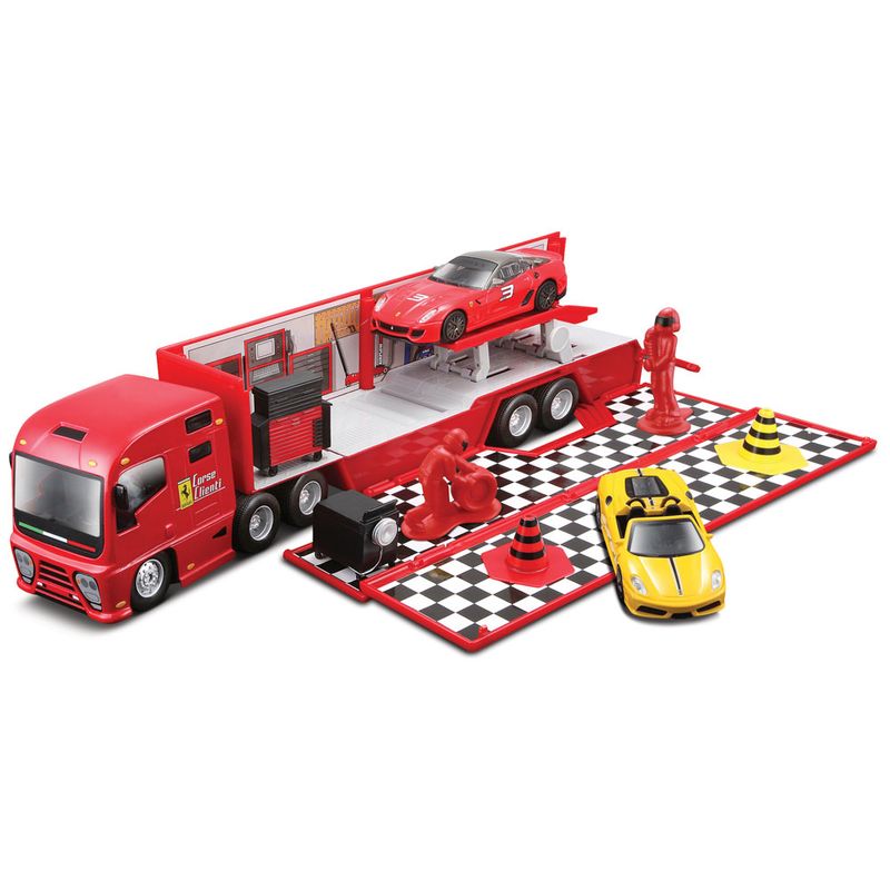 Playset-e-Veiculo---Ferrari-Race---Play---Racing-Hauler---Maisto
