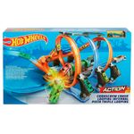 Pista-de-Percurso-e-Veiculo---Hot-Wheels---Corkscrew-Crash---Mattel