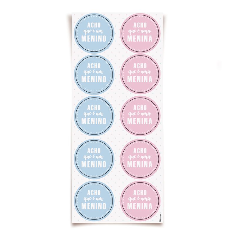 Acessorios-para-Festa---Adesivo-Decorativo---Redondo---Cha-Revelacao---Azul-e-Rosa---30-Un---Cromus