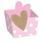 Acessorios-para-Festa---Cachepot-para-Doces---Cha-Revelacao---Coracao-Rosa---24-Un---Cromus