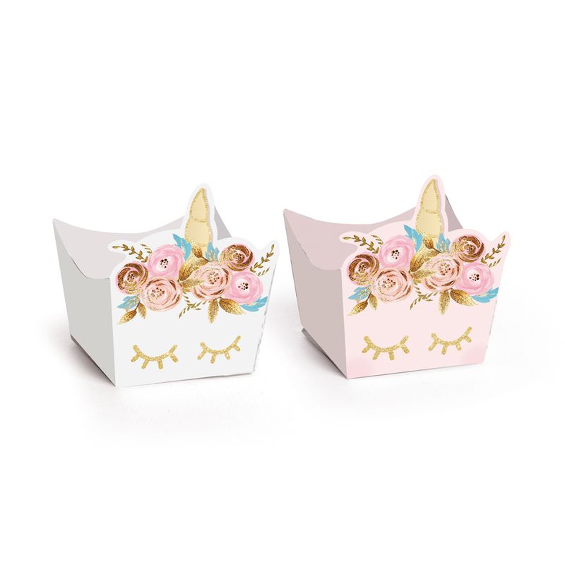 Acessorios-para-Festa---Cachepot-para-Doces---Rosa-e-Branco---Unicornio---24-Un---Cromus