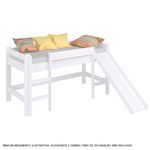 Cama-Elevada-com-Escorregador---Branco---Completa-Moveis