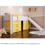 Cama-Elevada-com-Escorregador---Branco---Completa-Moveis