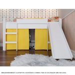 Cama-Elevada-com-Escorregador---Branco---Completa-Moveis