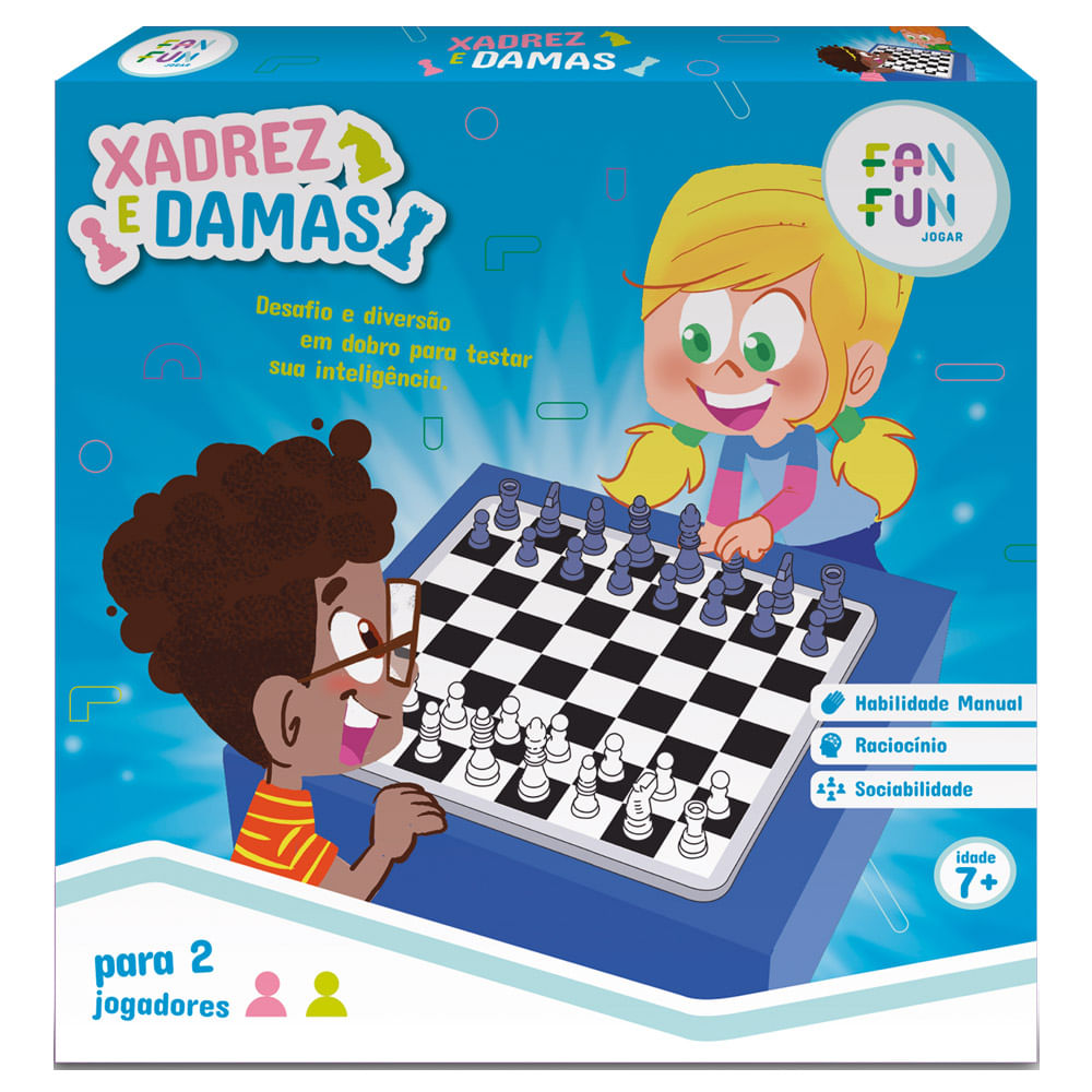 Jogo De Xadrez E Dama KaBuM