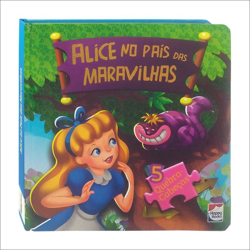 Livro---Classico-em-Quebra-Cabecas---Disney---Alice-no-Pais-das-Maravilhas---Happy-Books