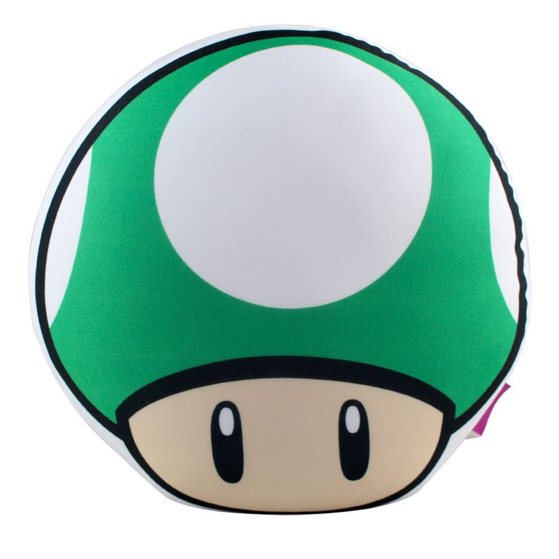 Almofada---Super-Mario-Bros---Formato-Cogumelo---Verde---Zona-Criativa