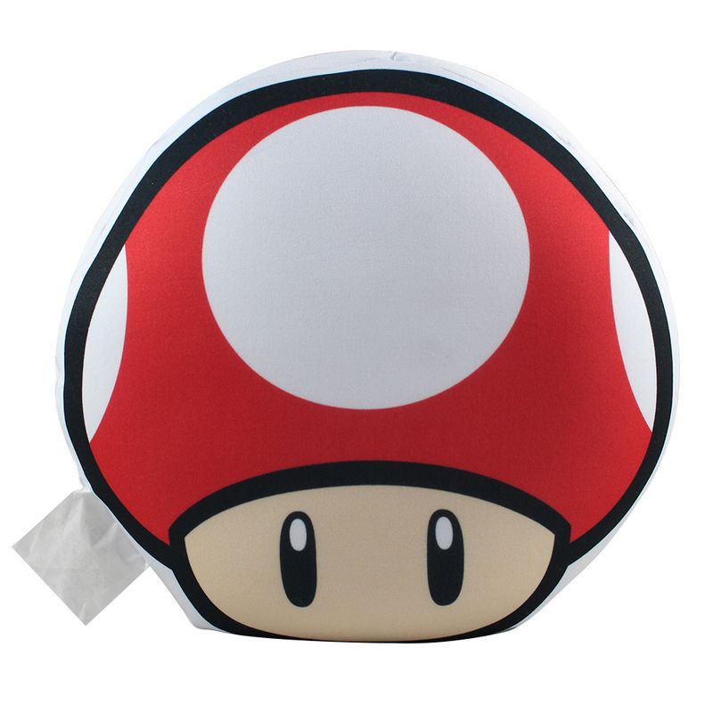 Almofada---Super-Mario-Bros---Formato-Cogumelo---Vermelho---Zona-Criativa