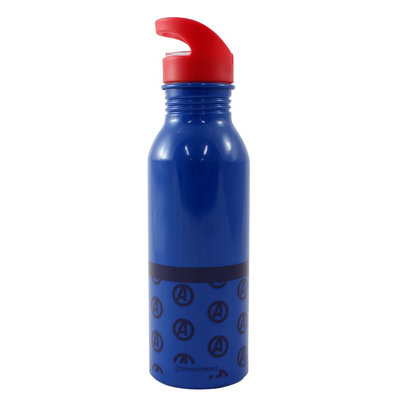 Garrafa-de-Aluminio-com-Canudo-Retratil---600Ml---Disney---Marvel---Capitao-America---Zona-Criativa