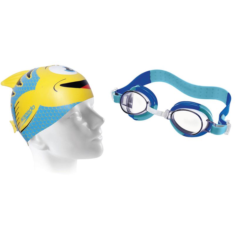 Conjunto-de-Mergulho-Infantil---Fish---Amarelo---Speedo